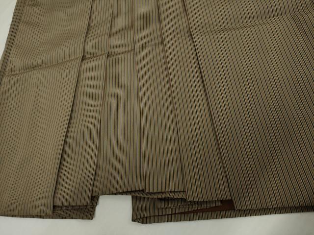 平和屋着物●男性　行灯袴　縞　正絹　逸品　AABK4559cs