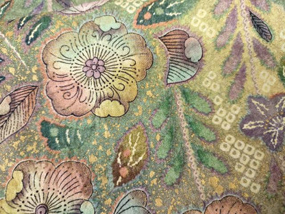 平和屋着物●訪問着　辻が花　鴛鴦花文　金彩　正絹　逸品　AABK4565cs