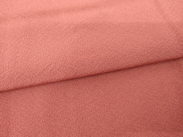 平和屋着物●上質な色無地　甚三紅色　正絹　逸品　AABK4566cs