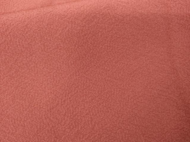 平和屋着物●上質な色無地　甚三紅色　正絹　逸品　AABK4566cs