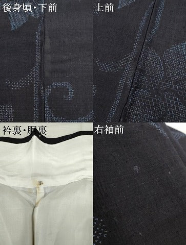 平和屋着物●人間国宝　田中林次　本場結城紬　重要無形文化財　80亀甲　飛び亀甲　花唐草文　上代95万　証紙付き　正絹　逸品　AABK4568cs