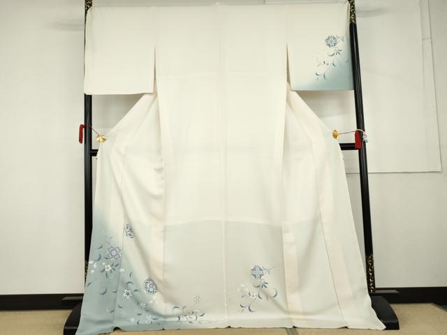 平和屋着物●訪問着　花唐草文　暈し染め　正絹　逸品　AABK4570cs