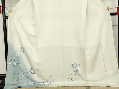 平和屋着物●訪問着　花唐草文　暈し染め　正絹　逸品　AABK4570cs