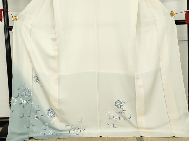 平和屋着物●訪問着　花唐草文　暈し染め　正絹　逸品　AABK4570cs