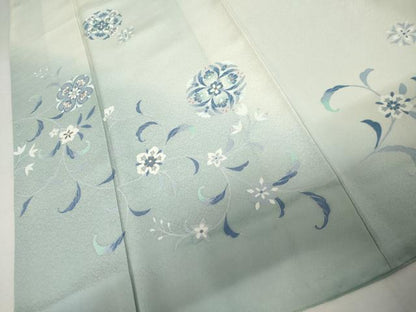 平和屋着物●訪問着　花唐草文　暈し染め　正絹　逸品　AABK4570cs