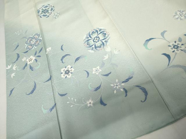 平和屋着物●訪問着　花唐草文　暈し染め　正絹　逸品　AABK4570cs