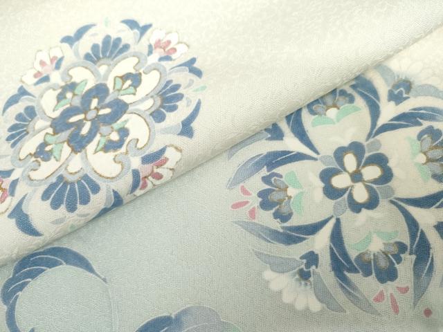 平和屋着物●訪問着　花唐草文　暈し染め　正絹　逸品　AABK4570cs