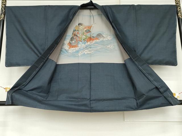 平和屋着物●男性　本場大島紬　アンサンブル　100亀甲　総詰め　正絹　逸品　未使用　AABK4576cs