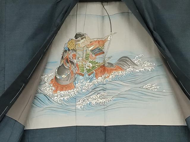 平和屋着物●男性　本場大島紬　アンサンブル　100亀甲　総詰め　正絹　逸品　未使用　AABK4576cs