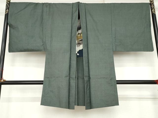 平和屋着物●男性　本場大島紬　アンサンブル　100亀甲　総詰め　キングサイズ　正絹　逸品　AABK4577cs