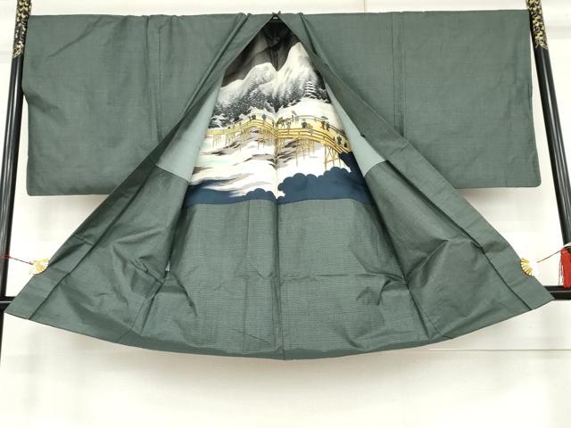 平和屋着物●男性　本場大島紬　アンサンブル　100亀甲　総詰め　キングサイズ　正絹　逸品　AABK4577cs