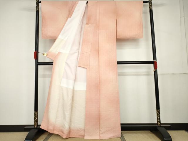 平和屋着物○上質な小紋 霞文 暈し染め 正絹 逸品 AABK4579cs