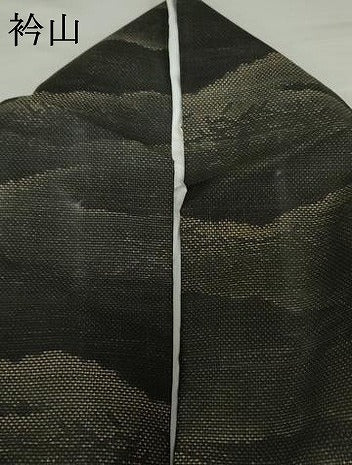 平和屋着物●本場大島紬　9マルキ　重ね山文　正絹　逸品　AABK4581cs