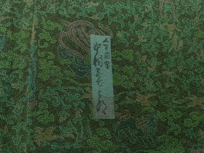 平和屋着物●重要無形文化財　人間国宝　中村勇二郎　江戸小紋　幸せの鐘がなる　正絹　逸品　AABK4591cs