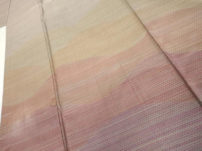 平和屋着物●本場縞大島紬　染大島　訪問着　作家物　流水文　正絹　逸品　AABK4599cs