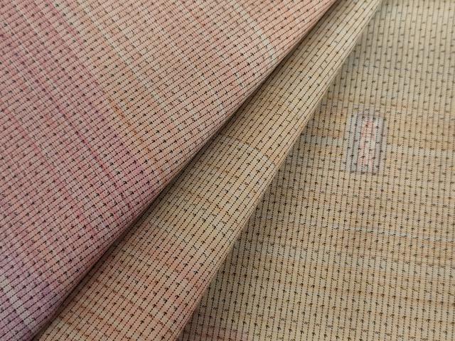 平和屋着物●本場縞大島紬　染大島　訪問着　作家物　流水文　正絹　逸品　AABK4599cs