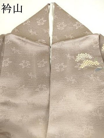 平和屋着物●訪問着　駒刺繍　飾花文　暈し染め　金彩　正絹　逸品　AABK4600cs