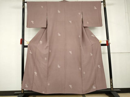 平和屋着物●上質な小紋　跳び兎　正絹　逸品　AABK4604cs