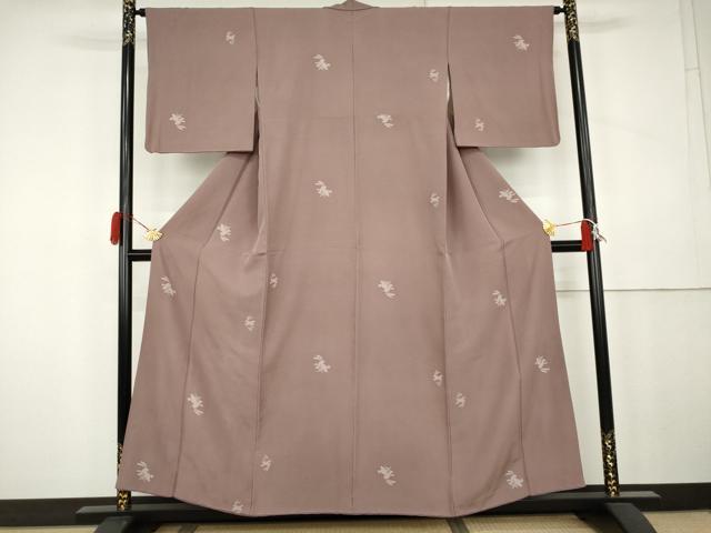 平和屋着物●上質な小紋　跳び兎　正絹　逸品　AABK4604cs