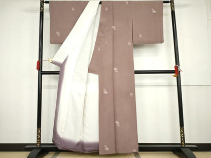 平和屋着物●上質な小紋　跳び兎　正絹　逸品　AABK4604cs
