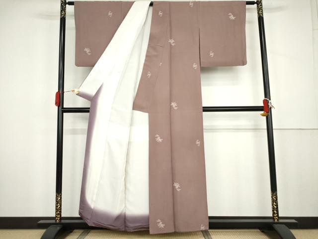 平和屋着物●上質な小紋　跳び兎　正絹　逸品　AABK4604cs