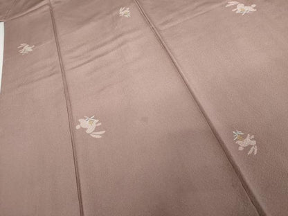 平和屋着物●上質な小紋　跳び兎　正絹　逸品　AABK4604cs