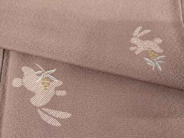 平和屋着物●上質な小紋　跳び兎　正絹　逸品　AABK4604cs