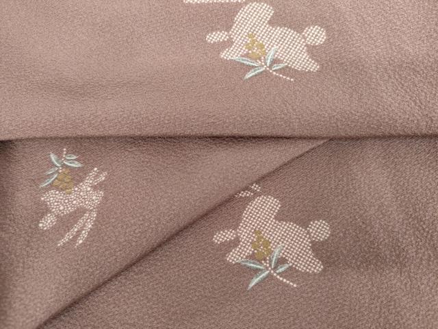 平和屋着物●上質な小紋　跳び兎　正絹　逸品　AABK4604cs