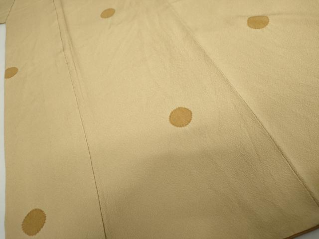 平和屋着物●上質な小紋　絞り　丸文　正絹　逸品　AABK4614cs