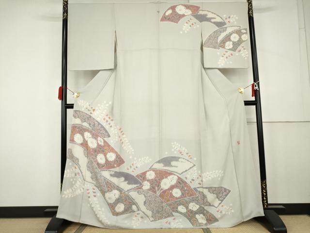 平和屋着物●訪問着　作家物　辻が花　絞り　正絹　逸品　AABK4618cs