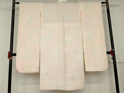 平和屋着物●振袖用長襦袢　無双仕立て　雪輪花地紋　暈し染め　鈴乃屋扱い　正絹　逸品　AABK4625cs