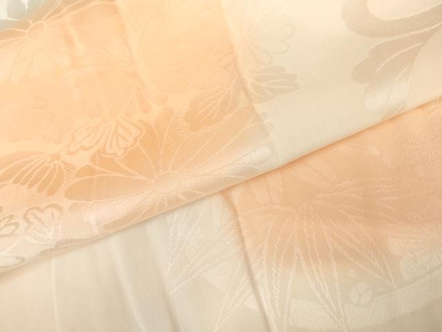 平和屋着物●振袖用長襦袢　無双仕立て　笹梅地紋　暈し染め　正絹　逸品　AABK4628cs