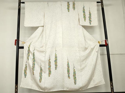 平和屋着物●染色作家　田中文子　訪問着　枝花文　正絹　逸品　未使用　AABK4632cs
