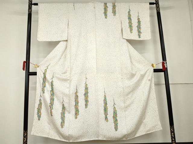 平和屋着物●染色作家　田中文子　訪問着　枝花文　正絹　逸品　未使用　AABK4632cs