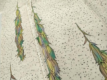 平和屋着物●染色作家　田中文子　訪問着　枝花文　正絹　逸品　未使用　AABK4632cs