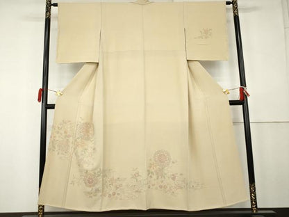 平和屋着物●中国三大刺繍　スワトウ刺繍　汕頭刺繍　総刺繍　訪問着　正倉院花唐草文　正絹　逸品　未使用　AABK4638cs