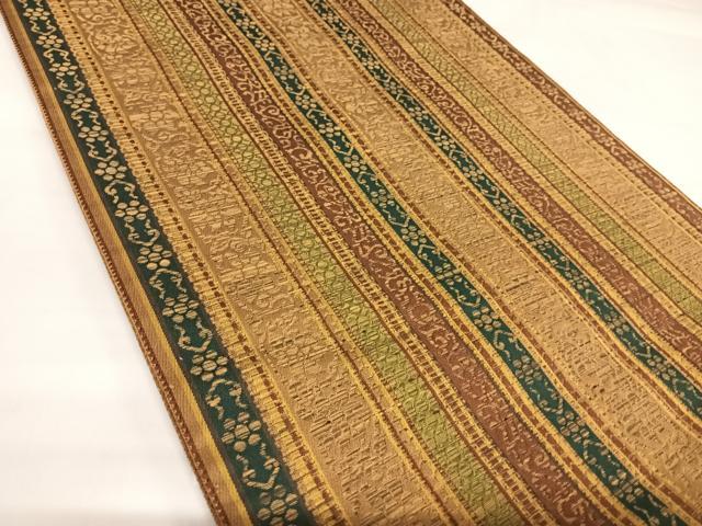 平和屋着物◎全通柄袋帯　花間道　正絹　逸品　AABK4645yx