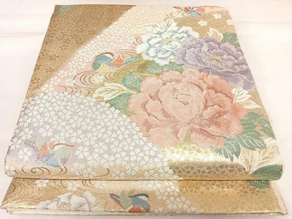 平和屋着物◎九百佐賀錦　六通柄袋帯　慶長　金銀糸　正絹　逸品　AABK4652yx