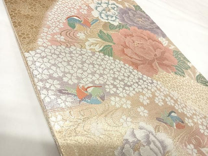 平和屋着物◎九百佐賀錦　六通柄袋帯　慶長　金銀糸　正絹　逸品　AABK4652yx
