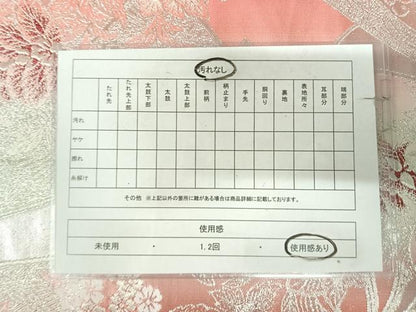 平和屋着物◎両面　全通柄袋帯　唐織　のしに鏡裏文錦　銀糸　正絹　逸品　AABK4682yx