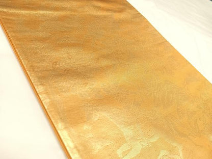 平和屋着物◎六通柄袋帯　狩猟文　金糸　正絹　逸品　AABK4689yx