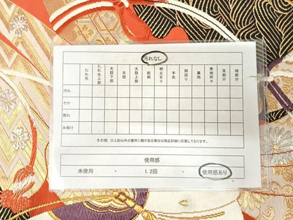 平和屋着物◎六通柄袋帯　唐織　慶長飛翔文　金銀糸　正絹　逸品　AABK4697yx