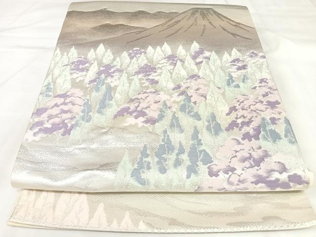平和屋着物◎六通柄袋帯　唐織　北山　プラチナ二重箔　正絹　逸品　AABK4710yx