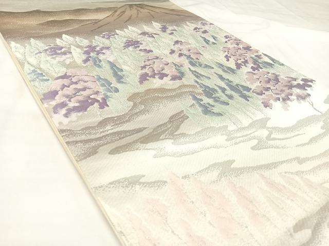 平和屋着物◎六通柄袋帯　唐織　北山　プラチナ二重箔　正絹　逸品　AABK4710yx