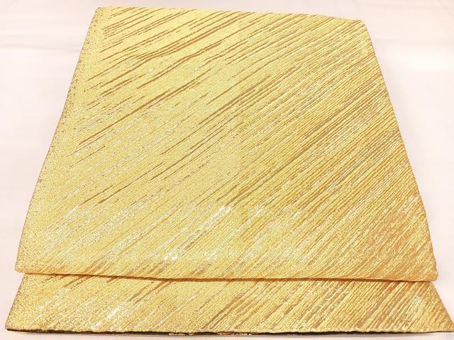 平和屋着物◎両面六通柄袋帯　舞蝶文　金糸　正絹　逸品　AABK4719yx