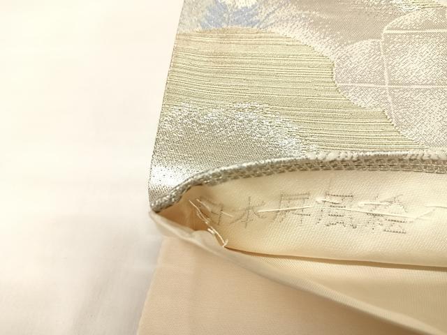 平和屋着物◎六通柄袋帯　唐織　日本屏風絵　山水四季花鳥図　伝雪舟　金銀糸　正絹　逸品　AABK4777yx