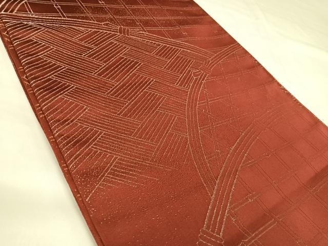 平和屋着物◎両面全通柄袋帯　籬文　金銀糸　正絹　逸品　AABK4841yx