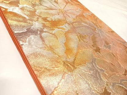 平和屋着物◎六通柄　本袋帯　花尽くし　金銀糸　正絹　逸品　AABK4900yx