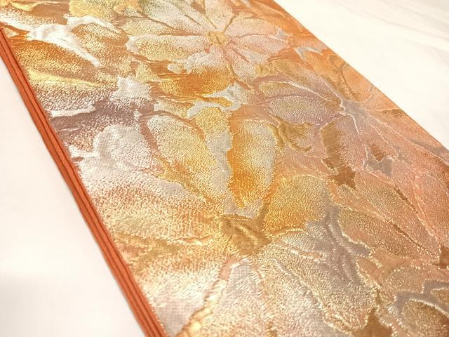 平和屋着物◎六通柄　本袋帯　花尽くし　金銀糸　正絹　逸品　AABK4900yx