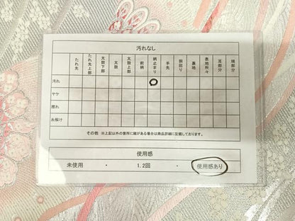 平和屋着物◎両面六通柄袋帯　唐織　花蝶文　銀糸　正絹　逸品　AABK4905yx